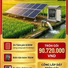 Combo Vip - Biến Tần 15kw - 24 Tấm Pin 630W