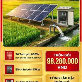 Combo Vip - Biến Tần 15kw - 26 Tấm Pin 630W