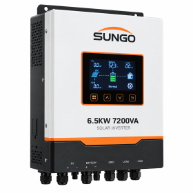 Biến Tần SUNGO 6.5KW 7200VA – Inverter Độc Lập Có Bù Lưới, Hỗ Trợ Pin Lưu Trữ